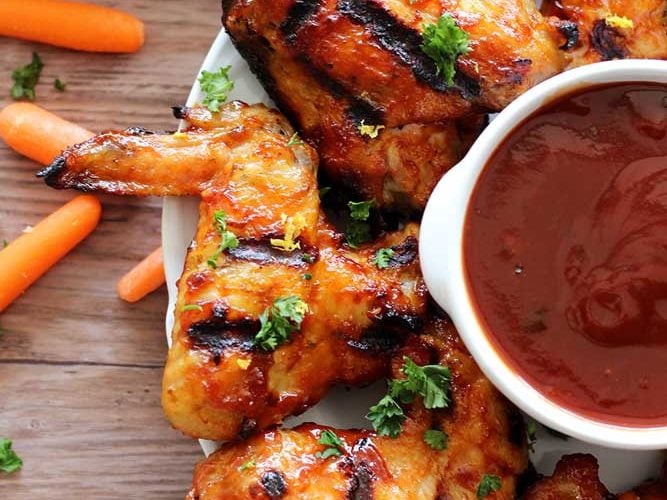 BBQ Grilled Chicken Wings