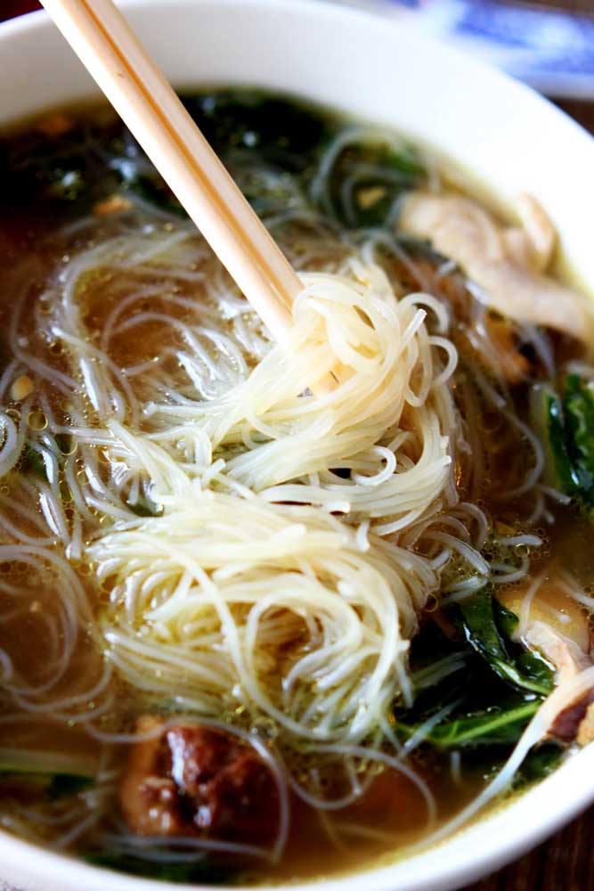 Asian Chicken Soup with Noodles