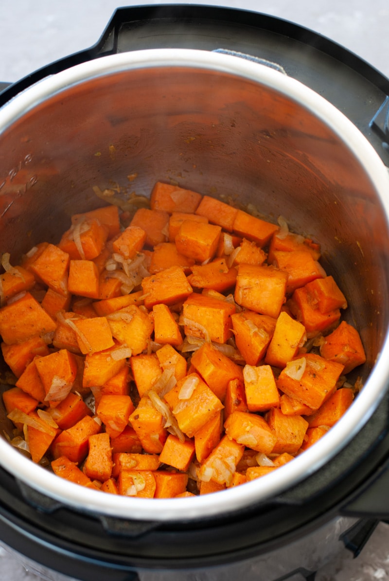 Roasted sweet potato in instant pot.