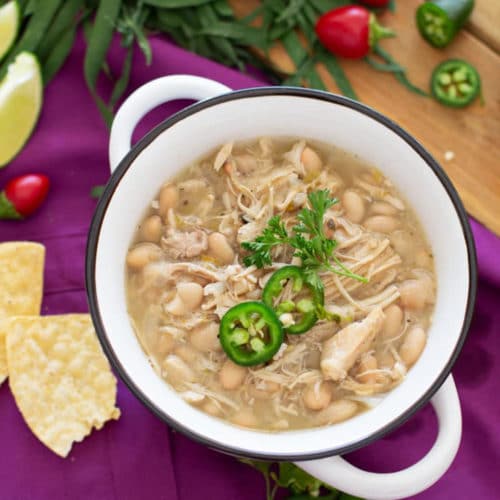 Instant Pot White Bean Chicken Chili - Grits and Gouda