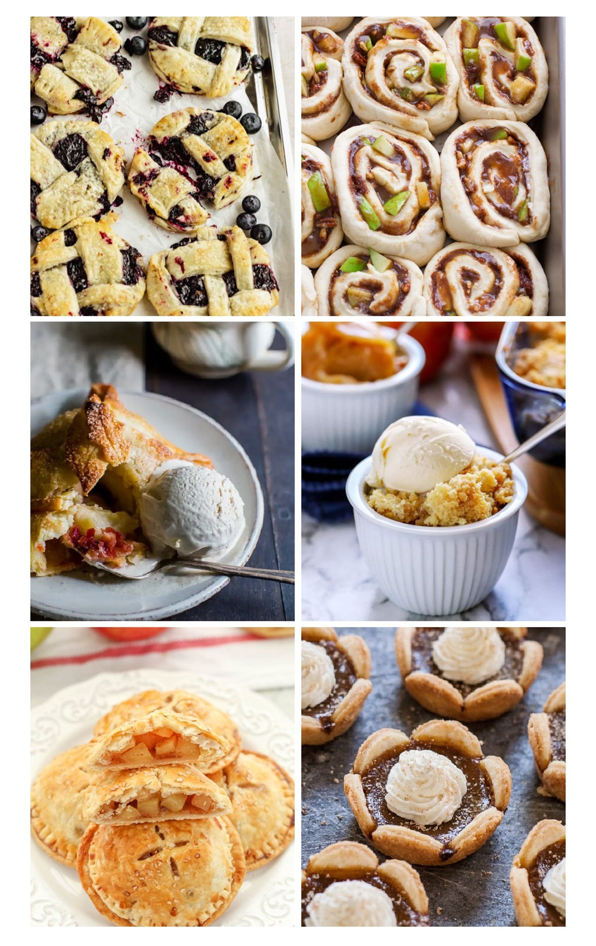 SIx different fall desserts