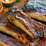 Memphis Style ribs on a platter