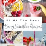 Cover saying, 21 of the best berry smoothie recipes