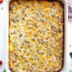 Person who pulled breakfast hash brown casserole out of oven.